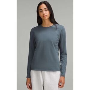 NWT Lululemon Organic Cotton Crewneck Long-Sleeve Shirt Oil Grey SMALL S 58